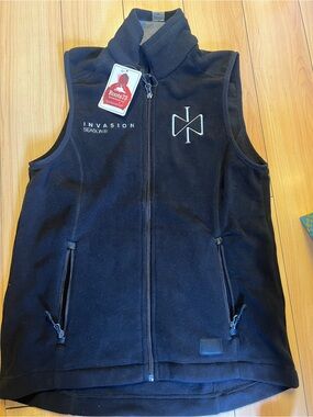 New Womens Small Black Roots 73 WILLOWBEACH Microfleece Vest Invasion Season 3